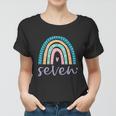 Seven Year Old Rainbow Birthday Gifts For Girls 7Th Bday Women T-shirt