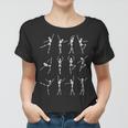 Skeleton Dancing Ballet Halloween Skeleton Ballerina Women T-shirt