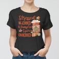 Stressed Blessed And Pumpkin Spice Obsessed Fall Autumn Love Women T-shirt