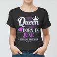 This Queen Was Born In June Living My Best Life Graphic Design Printed Casual Daily Basic Women T-shirt