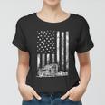 Truck Driver American Flag Trucker Vintage Gift Women T-shirt
