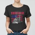 Trucker Truck Driver American Flag Trucker Women T-shirt