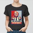 Trump Middle Finger Biden Harris Republican American Flag Women T-shirt