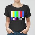 Tv Colors Bars Organic Screen Retro Women T-shirt