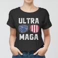 Ultra Maga Sunglasses American Flag Funny Anti Biden Women T-shirt