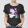 Unicorn Pooping A Rainbow Tshirt Women T-shirt