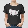 Us Map American Baseball Tshirt Women T-shirt