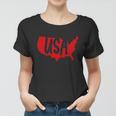 Usa Map Patriotic Celebrate 4Th Of July Women T-shirt