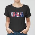 Usa Patriotic Logo Star Stripes Patterns Tshirt Women T-shirt