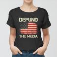 Vintage American Flag Defund The Media Women T-shirt