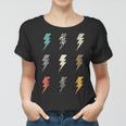 Vintage Thunder Leopard Zebra Animal Print Lightning Bolt Women T-shirt