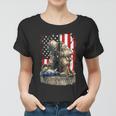 Vintage Us Flag Veteran Thank You Military Boot Memorial Day Funny Gift Women T-shirt