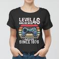 Vintage Video Gamer Birthday Level 46 Unlocked 46Th Birthday Women T-shirt