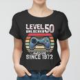 Vintage Video Gamer Birthday Level 50 Unlocked 50Th Birthday Women T-shirt