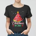 Watermelon Christmas Tree Christmas In July Summer Vacation Women T-shirt