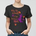 Why Yes Actually I Can Drive A Stick Funny Halloween Witch Women T-shirt