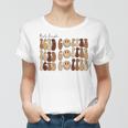 Coffee Smiley Face But First Iced Coffee Retro Cold Coffee  Women T-shirt