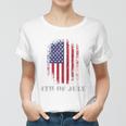 4Th Of July Usa Flag Vintage Distressed Independence Day Great Gift Women T-shirt