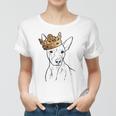 American Hairless Terrier Dog Wearing Crown Women T-shirt