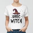 Basic Witch Women Halloween Distressed Witch Hat Women T-shirt
