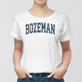 Bozeman Montana Mt Vintage Athletic Sports Navy Design Women T-shirt