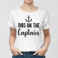 Funny Captain Wife Dibs On The Captain Quote Anchor Sailing Women T-shirt