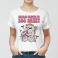 Groovy Pink Ribbon Mom Breast Cancer Is Boo Sheet Halloween V2 Women T-shirt