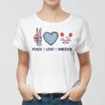 Peace Love America V2 Women T-shirt