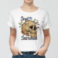 Skeleton And Plants Soul Searchin Custom Women T-shirt