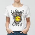 Softball Gigi Leopard Game Day Softball Lover Mothers Day Women T-shirt