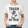 Trash Or Treat Funny Trash Panda Witch Hat Halloween Costume Women T-shirt
