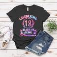18 Years Of Being Awesome 18 Year Old Birthday Girl Graphic Design Printed Casual Daily Basic Women T-shirt Personalized Gifts
