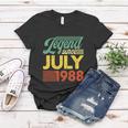 34 Years Old Legend Since July 1988 34Th Birthday Women T-shirt Unique Gifts