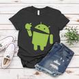 Android Eats Apple Funny Nerd Computer Tshirt Women T-shirt Unique Gifts