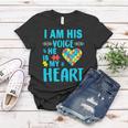 Autism I Am His Voice He Is My Heart Tshirt Women T-shirt Unique Gifts