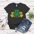 Buffalo Shamrock Plaid Irish Clovers Graphic Design Printed Casual Daily Basic Women T-shirt Personalized Gifts
