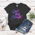 Cant Think Straight Funny Bisexual Bi Pride Flag Women T-shirt Unique Gifts