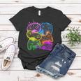 Cool Retro Neon Graffiti Video Game Controllers Women T-shirt Unique Gifts