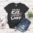 Crazy Cat Lady Long Funny Gift Cute Cat Graphic Design Printed Casual Daily Basic Women T-shirt Personalized Gifts
