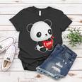 Cute Panda Holding A Heart Women T-shirt Unique Gifts