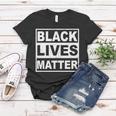 Distressed Black Lives Matter Logo Women T-shirt Unique Gifts