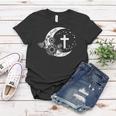 Faith Cross Crescent Moon With Sunflower Christian Religious Women T-shirt Unique Gifts