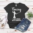 Fencing Chess Swords Funny Fencer Foil Fencing Gift Women T-shirt Funny Gifts