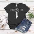 Firefighter The Firefighter Did It Firefighter Wife Pregnancy Women T-shirt Funny Gifts