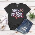 Funny Lets Get Lit Fireworks 4Th Of July Retro Vintage Women T-shirt Funny Gifts