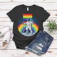 Gay Pride Astronaut Lgbt Moon Landing Women T-shirt Unique Gifts