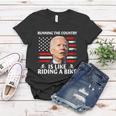 Joe Biden Falling Off Bike Running The Country Is Like Riding A Bike V3 Women T-shirt Unique Gifts