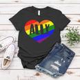 Lgbt Pride Love Ally Heart Women T-shirt Unique Gifts