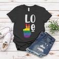 Love Peace Lgbt Gay Pride Lesbian Bisexual Ally Quote Women T-shirt Unique Gifts