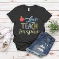 Love Teach Inspire Funny School Student Teachers Graphics Plus Size Shirt Women T-shirt Unique Gifts